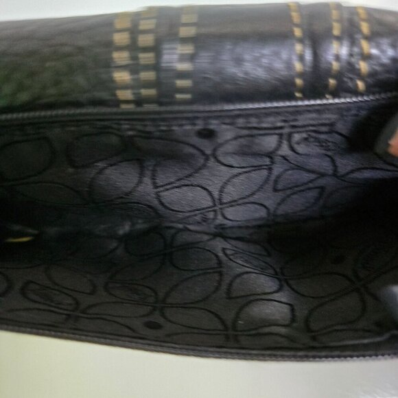 Fossil Trifold Black Genuine Leather Wallet With Snap Closure Card Slots - Picture 3 of 5